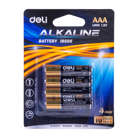 Baterii, acumulatori si incarcatoare - Baterii r3(aaa) alcaline 4 buc/set deli