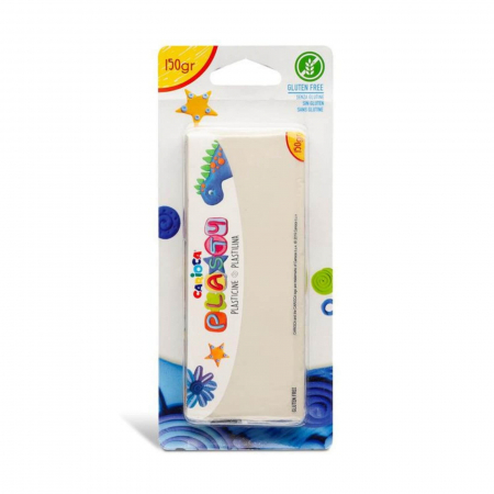 Plastilină, Pastă modelaj, Lut - Plastilina Carioca Plasty Baton 150 g ⭐ Alb