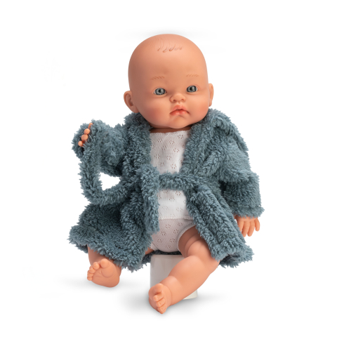 Jucării și Jocuri pentru copii - Bebelus Alex Cu Halat Albastru 36cm