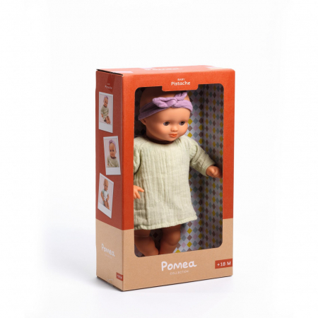 Jucării și Jocuri pentru copii - Papusa Bebelus Pistache, 32 cm, Djeco, varsta 1 - 3 ani, Baiat, Fata