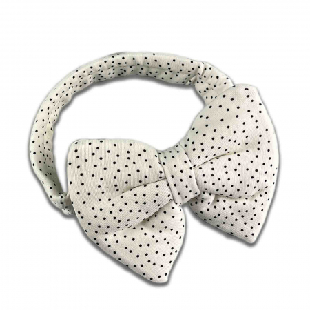 Accesorii, Ochelari, Ceasuri, ETUI, Portofel, Gentute - Bentita elastica cu fundita si buline, Accesorii par copii, Alba