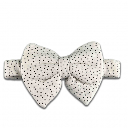 Bentita elastica cu fundita si buline, Accesorii par copii, Alba [1]