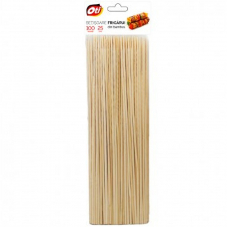 Casă, gradină și bricolaj - Bete frigarui pentru aperitive si cocktail, din lemn, 25 cm, 100 buc