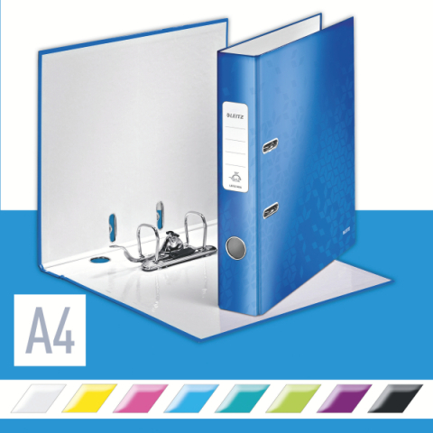 Biblioraft plastifiat 5.2 cm albastru metalizat wow leitz [3]