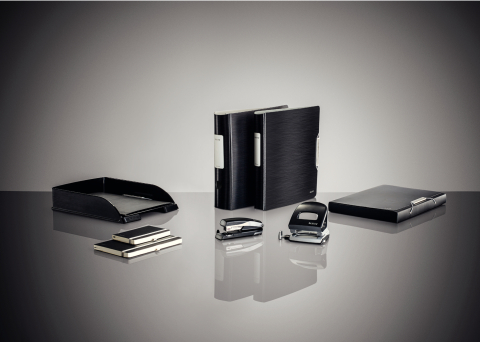 Biblioraft plastifiat 7.5cm 180grade negru satin active style le [3]