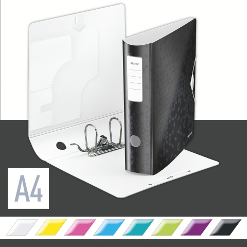 Biblioraft plastifiat 8.2 cm 180grade negru active wow leitz [1]