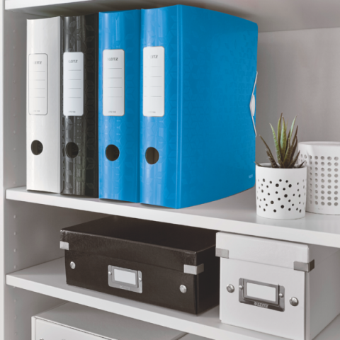 Biblioraft plastifiat 8.2cm 180grade albastru active wow leitz [1]