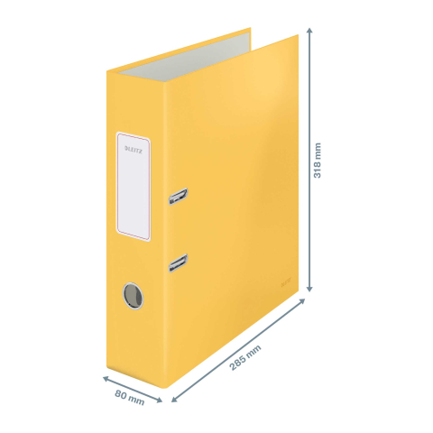 Biblioraft plastifiat 8cm 180grade galben chihlimbar cosy leitz [2]