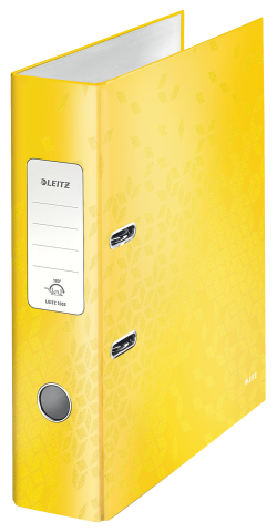 Organizare, arhivare, prezentare - Biblioraft plastifiat 8cm 180grade galben wow leitz