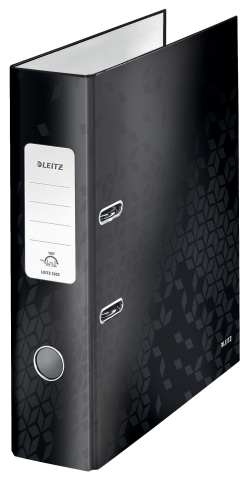 Organizare, arhivare, prezentare - Biblioraft plastifiat 8cm 180grade negru wow leitz
