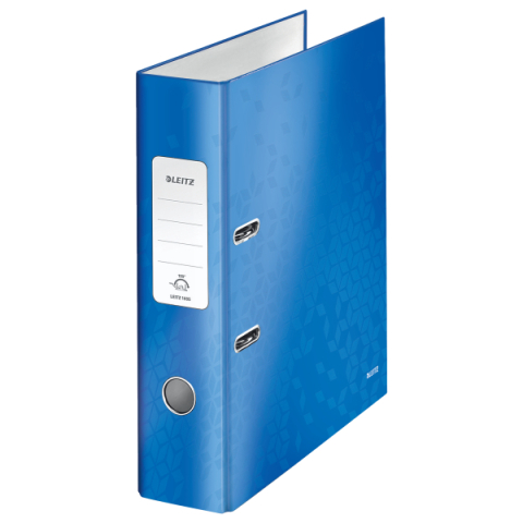 Organizare, arhivare, prezentare - Biblioraft plastifiat 8cm albastru metalizat wow leitz