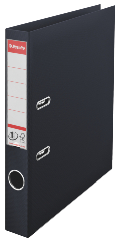 Organizare, arhivare, prezentare - Biblioraft plastifiat int-ext 5cm negru vivida nr1 power esselte