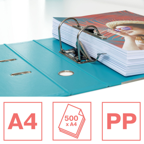 Biblioraft plastifiat int-ext 7.5 cm albastru colour'breeze nr.1 power esselte [1]