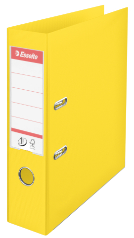 Organizare, arhivare, prezentare - Biblioraft plastifiat int-ext 7.5cm galben vivida nr1 esselte
