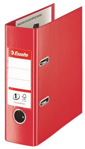 Organizare, arhivare, prezentare - Biblioraft plastifiat int-ext a5 7.5cm rosu nr1 power esselte