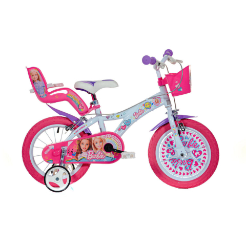 Jucării și Jocuri pentru copii - Bicicleta copii 14" - Barbie la plimbare