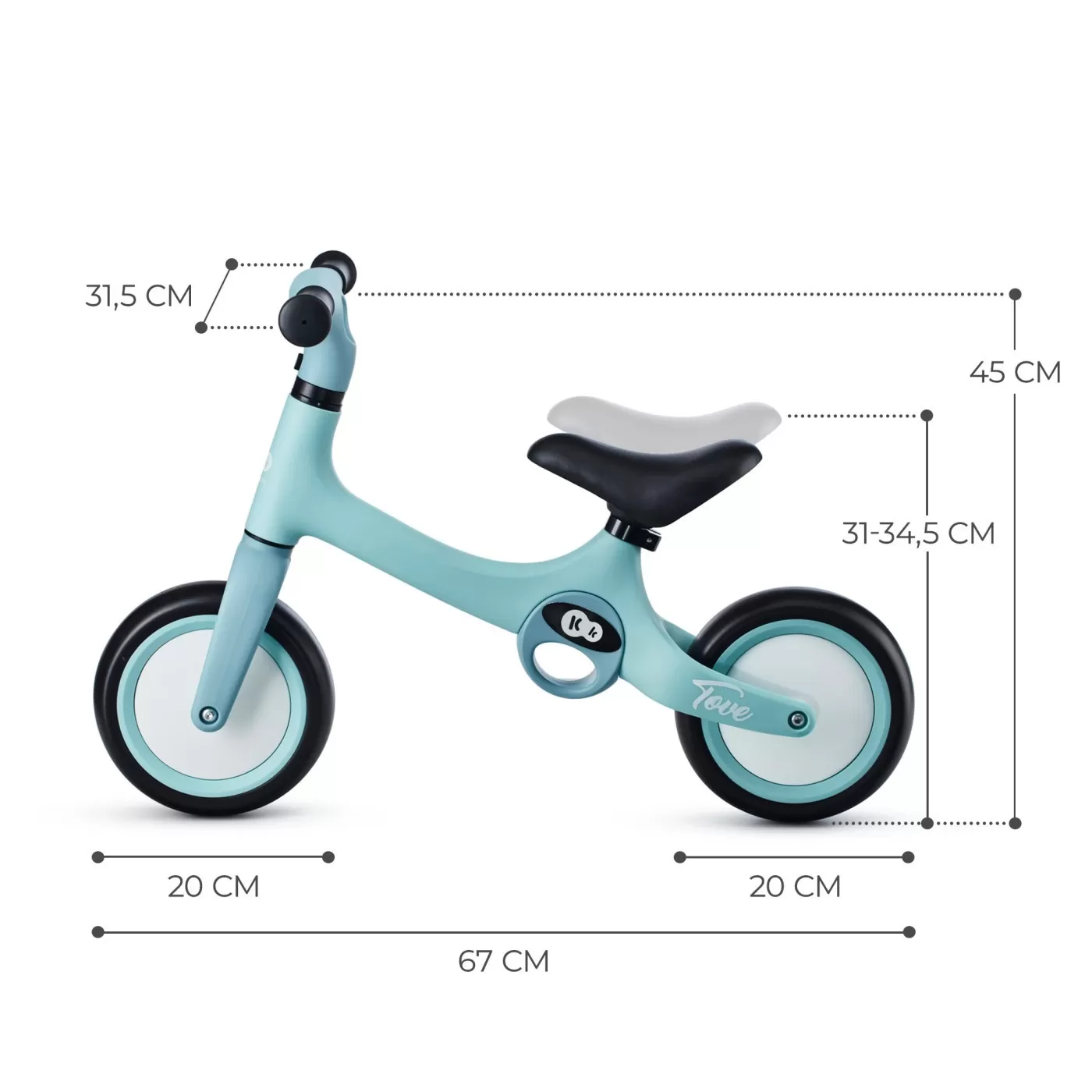Bicicleta de echilibru kinderkraft tove, summer mint, varsta de la 2 ani la 5 ani [4]