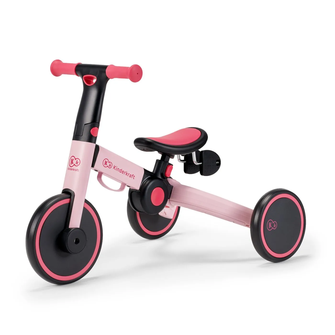 Jucării și Jocuri pentru copii - Bicicleta de echilibru / tricicleta kinderkraft 4trike, candy pink, copii varsta 2 ani pana la 5 ani