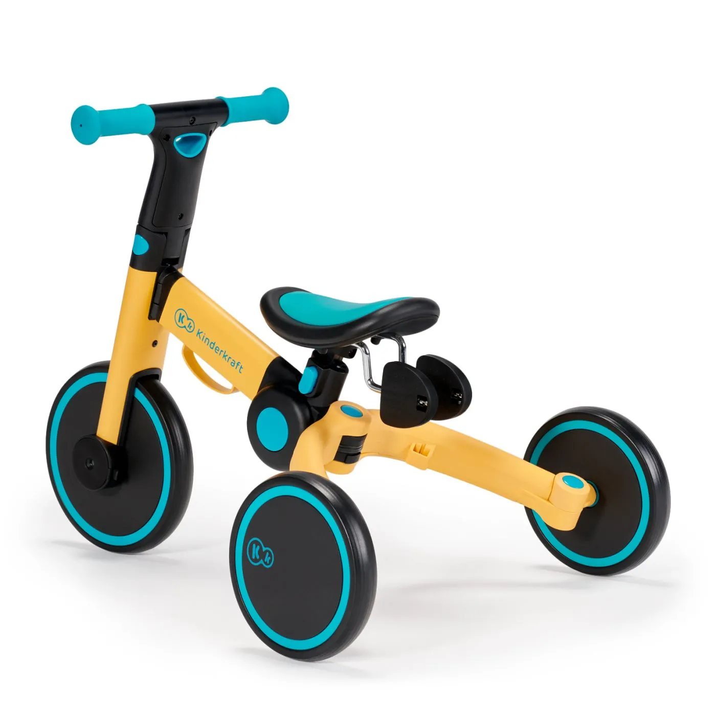 Bicicleta de echilibru / tricicleta kinderkraft 4trike, primrose yellow, copii 2 ani pana la 5 ani [4]