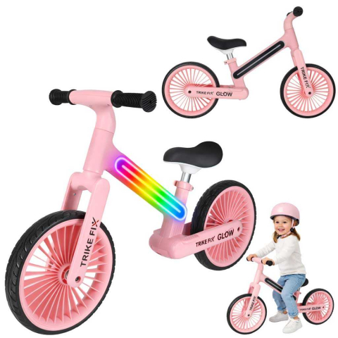 Jucării și Jocuri pentru copii - Bicicleta echilibru copii LED RGB 12 inch fara pedale | 2+ ani | Trike Fix Glow