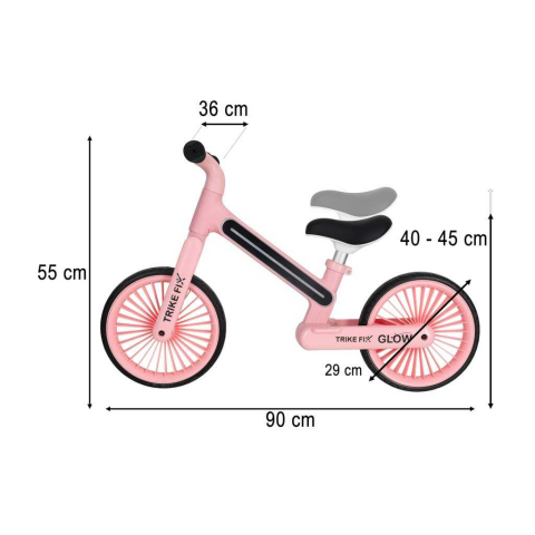 Bicicleta echilibru copii LED RGB 12 inch fara pedale | 2+ ani | Trike Fix Glow [3]