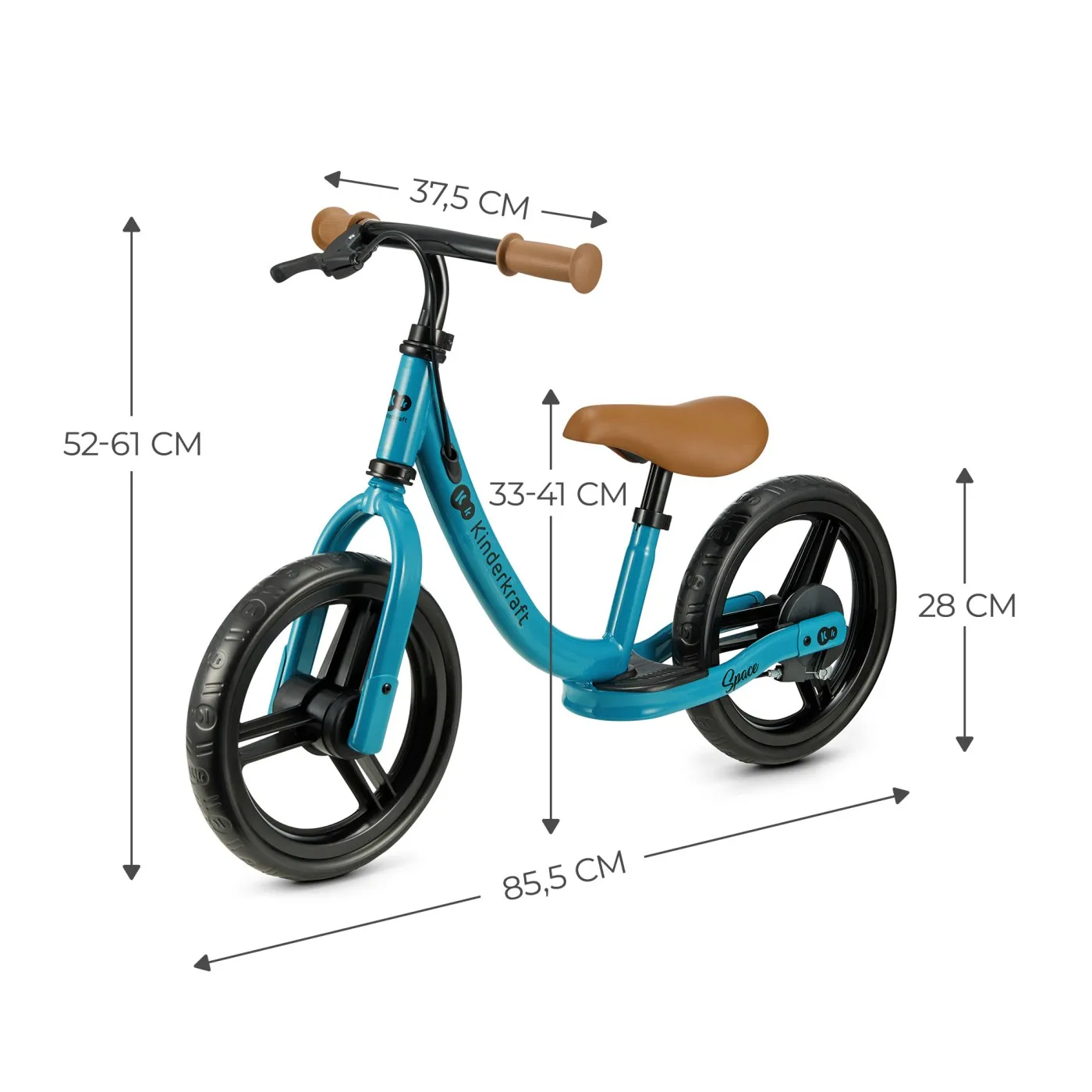 Bicicleta fara pedale kinderkraft space dark blue, copii varsta 2 ani pana la 5 ani [7]