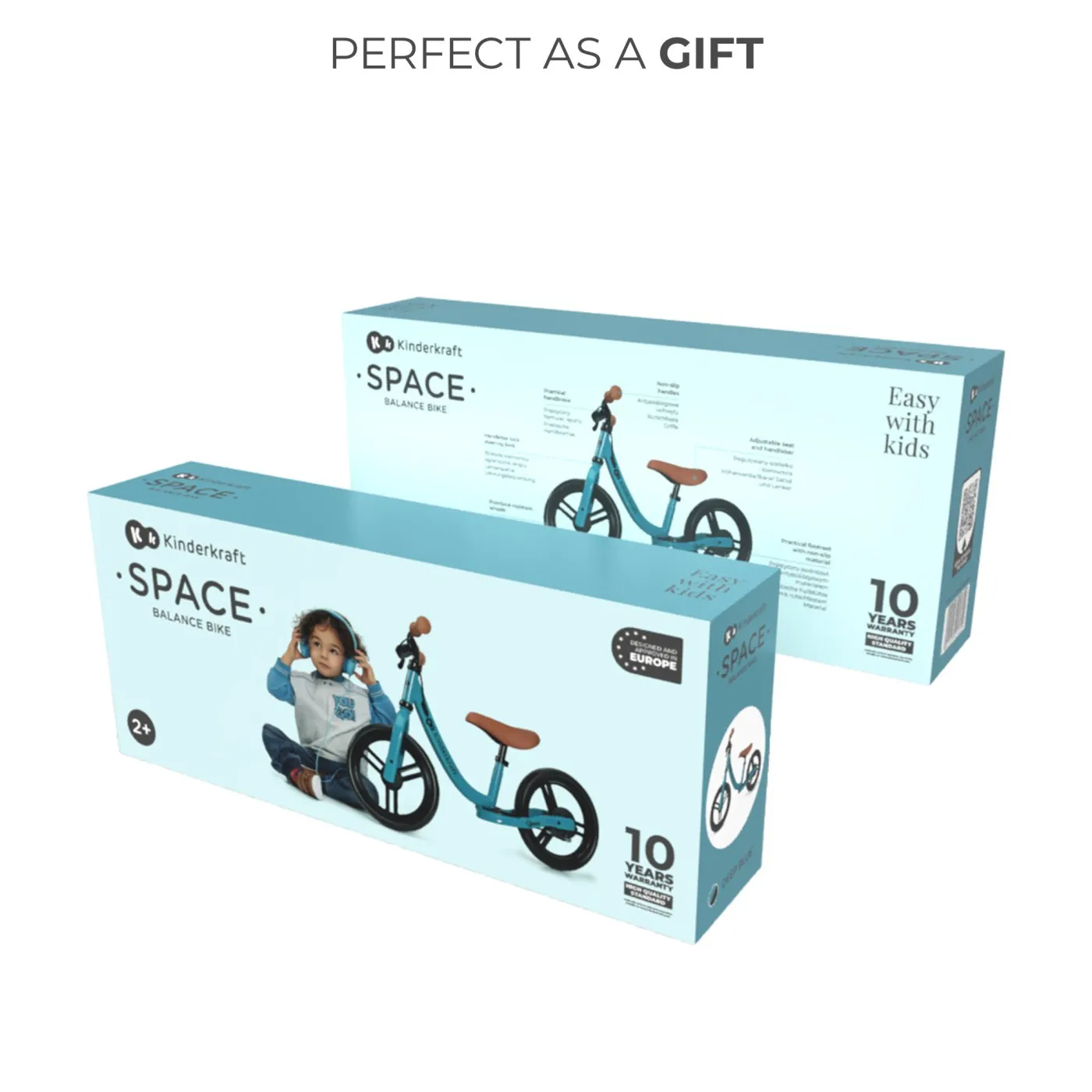 Jucării și Jocuri pentru copii - Bicicleta fara pedale kinderkraft space dark blue, copii varsta 2 ani pana la 5 ani