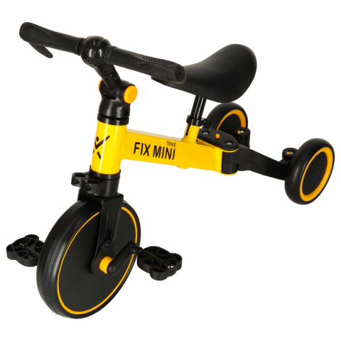Bicicleta fara pedale copii 3 in 1 Trike Fix Mini cu pedale, tricicleta copii 18 luni – 4 ani, galben [10]
