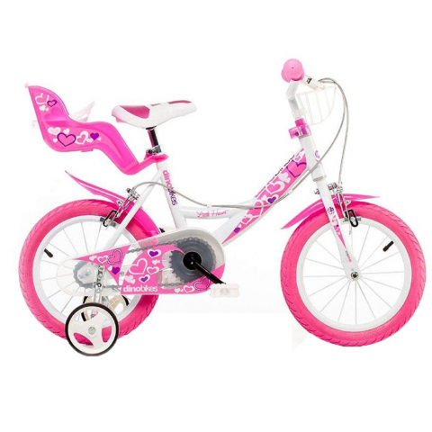 Bicicleta roz cu inimioare 14" [1]