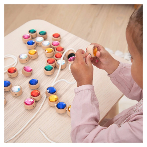 Bijuterii acrilice de snuruit, 36 bucati, Tickit, copii varsta 3-10 ani [1]