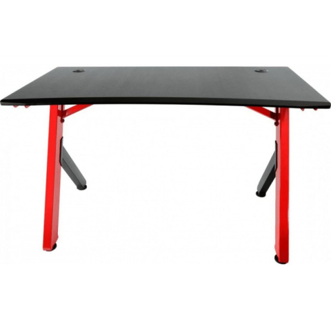 Birou gaming Omega Varr Mon, blat MDF, cadru metalic, inaltime 80cm, negru-rosu [3]