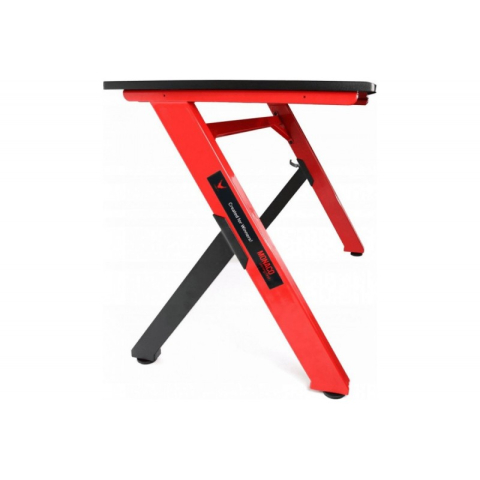 Birou gaming Omega Varr Mon, blat MDF, cadru metalic, inaltime 80cm, negru-rosu [1]