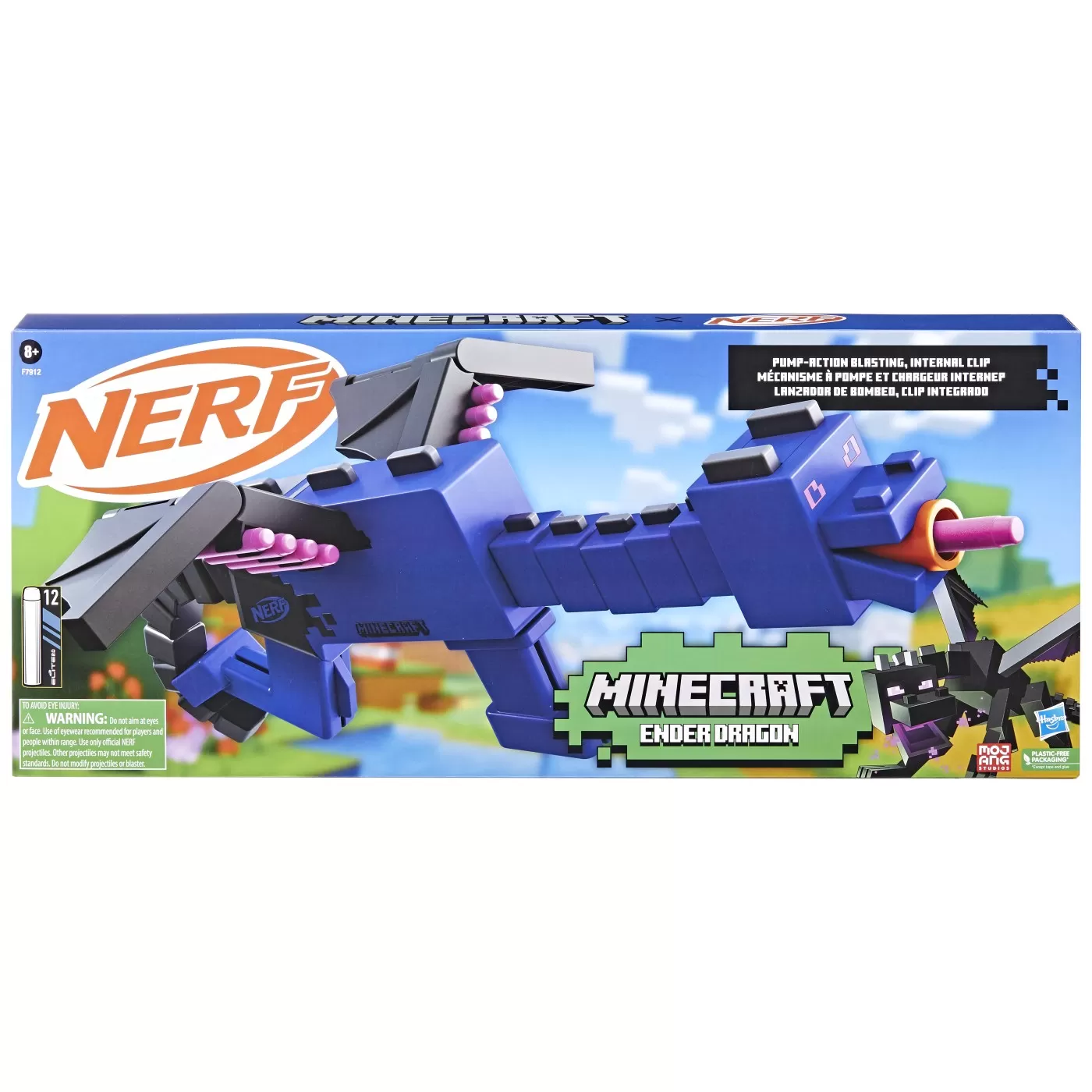 Jucării și Jocuri pentru copii - Blaster nerf minecraft ender dragon, varsta de la 8 ani la +15 ani