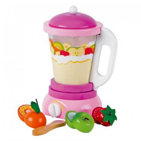 Jucării și Jocuri pentru copii - Blender din lemn cu accesorii fructe, 3-6 ani