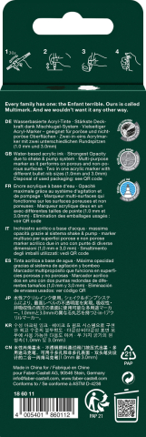 Blister 2 markere acrilice multimark alb-negru faber-castell [1]