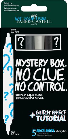 Art & Craft si Artizanat - Blister 5 markere acrilice multimark mystery set 1 faber-castell