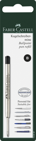 Birotică și Papetărie - Blister rezerva pix metal b neagra faber-castell
