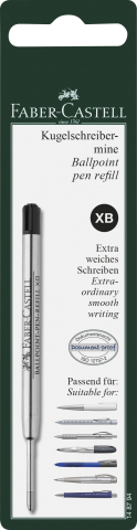 Birotică și Papetărie - Blister rezerva pix metal xb neagra faber-castell