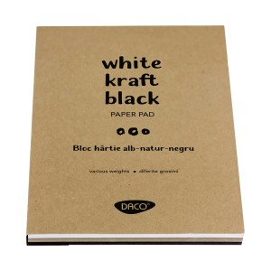 Birotică și Papetărie - Bloc a4 alb-natur-negru 60 file daco bd403