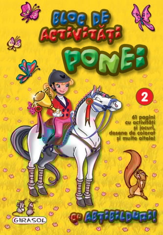 Cărți Educative, Activități - Bloc de activitati - Ponei cu 2
