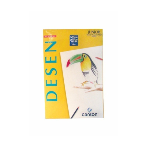 Rechizite Școlare - Bloc de desen A3 Canson, 16 file, 120g/mp