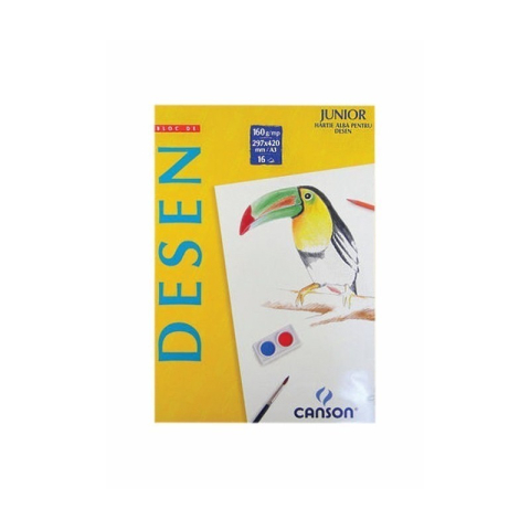 Rechizite Școlare - Bloc de desen A3 Canson, 16 file, 160g/mp