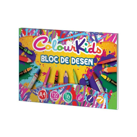 Rechizite Școlare - Bloc de desen A4 Pigna, 16 file, 120g/mp