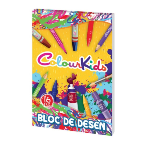 Bloc de desen A4 Pigna Color Kids, BD-A4161CK, 16 file, 110g/mp [1]