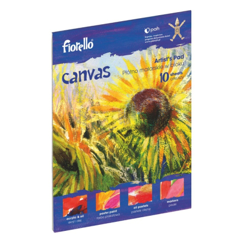 Rechizite Școlare - Bloc de desen Fiorello, 10 file, 300g/mp, 227x300mm, cu panza canvas, GR-F0912 / 150-1435