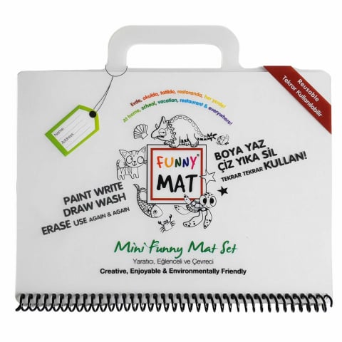 Art & Craft si Artizanat - Caiet reutilizabil de desenat pentru colorat cu 12 pagini, cu tortita.