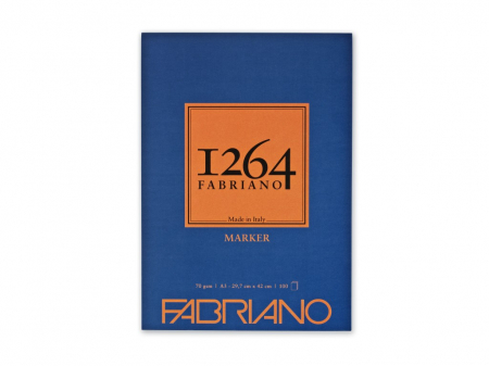 Rechizite Școlare - Bloc desen 1264 Marker, A3, 70gr, 100 file, fara spirala Fabriano