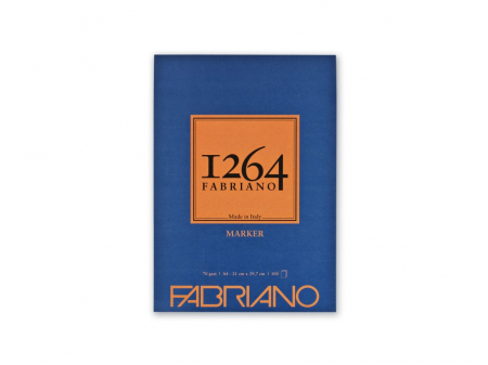 Rechizite Școlare - Bloc desen 1264 Marker, A4, 70gr, 100 file, fara spirala Fabriano