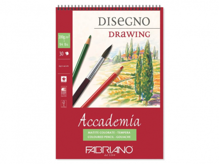 Rechizite Școlare - Bloc desen Accademia Disegno, A3, cu spira, Fabriano