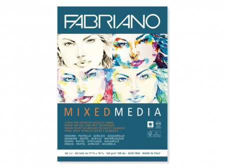 Rechizite Școlare - Bloc desen Mix Media, A3, fara spira, Fabriano